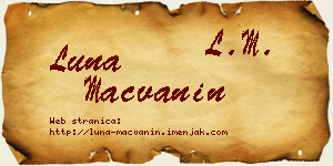 Luna Mačvanin vizit kartica